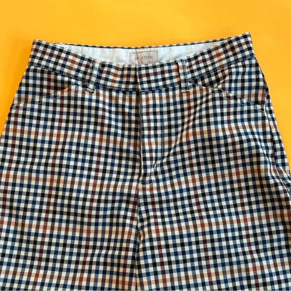 Brixton Checkered High Waisted Pants